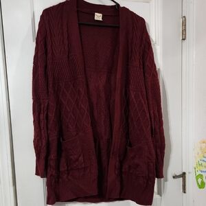 Faded Glory Women's Deep Red Cardigan